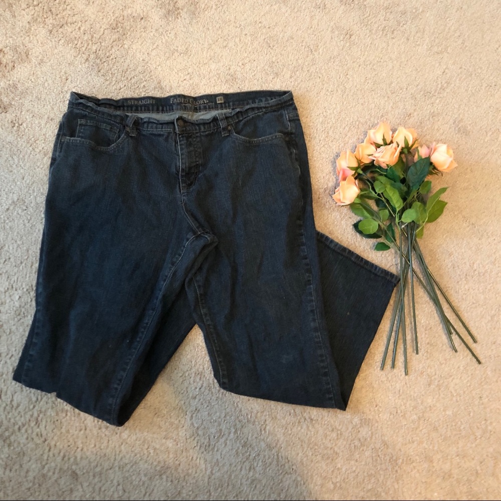 Women’s Jeans Size 18 Faded Glory Plus Size Strait